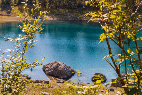 small alpine lake in the Dolomites