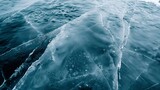 Massive iceberg drifting in waters