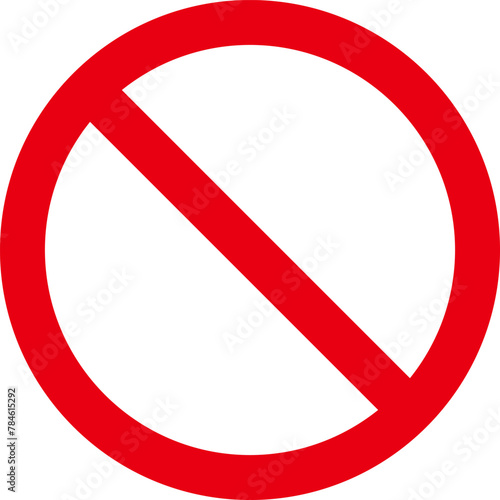 Sign forbidden. Icon symbol ban. Red circle sign stop entry ang slash line isolated on transparent background. Mark prohibited.

