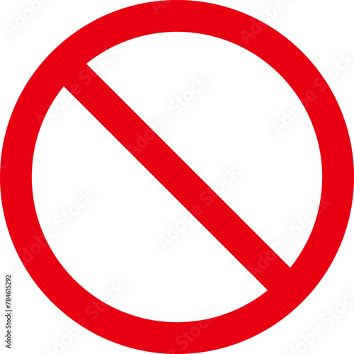 Sign forbidden. Icon symbol ban. Red circle sign stop entry ang slash line isolated on transparent background. Mark prohibited. 