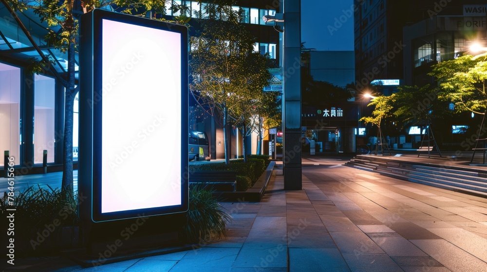 billboard on city street