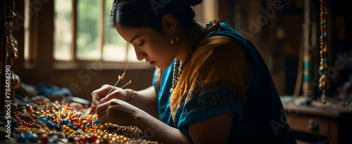Capturing the Art of Jewelry Making: Candid Scenes of Intricate Work and Creativity in Daily Routine photo