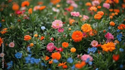 Bunch of Flowers in Grass
