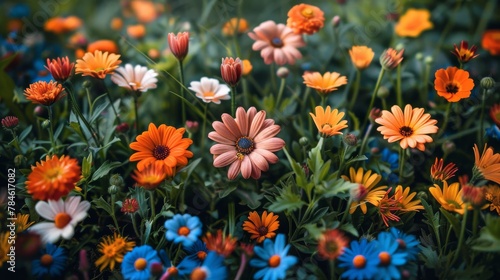Bunch of Flowers in Grass