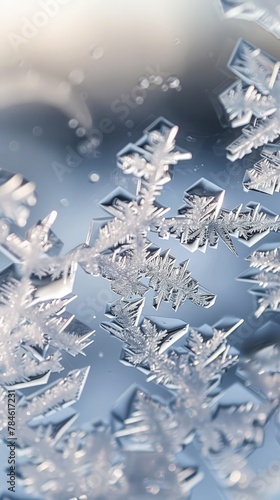 Close-up of frost forming on a windowpane © 220 AI Studio