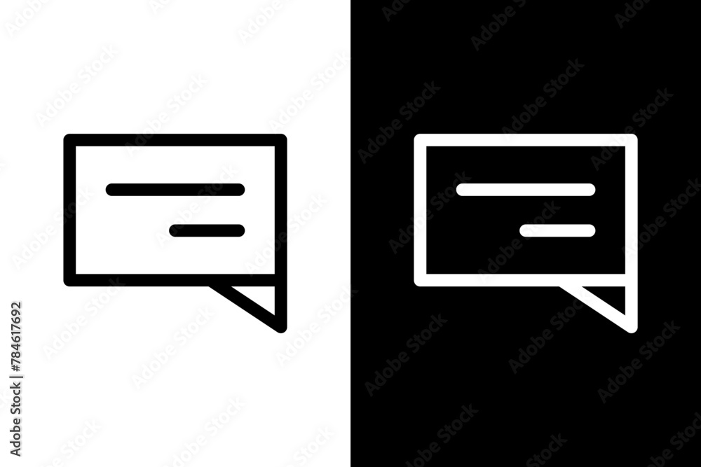 simple symbol bubble chat white black outline icon simple symbol bubble chat white black outline icon