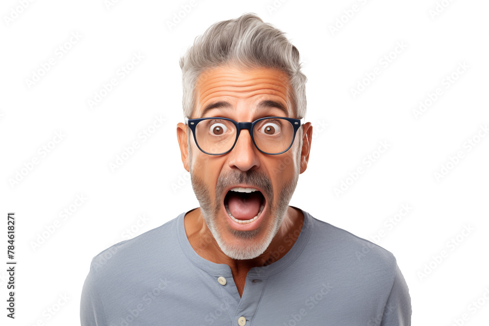 Middle aged man on isolated chroma key background Middle aged man on isolated chroma key background