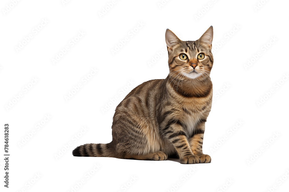 Cat  on isolated chroma key background