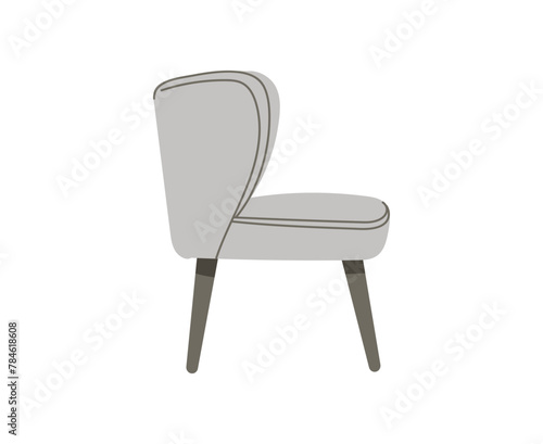 Gray armchair scandinavian isolated on white backgroundFor the interiors of rooms. Vector flat style