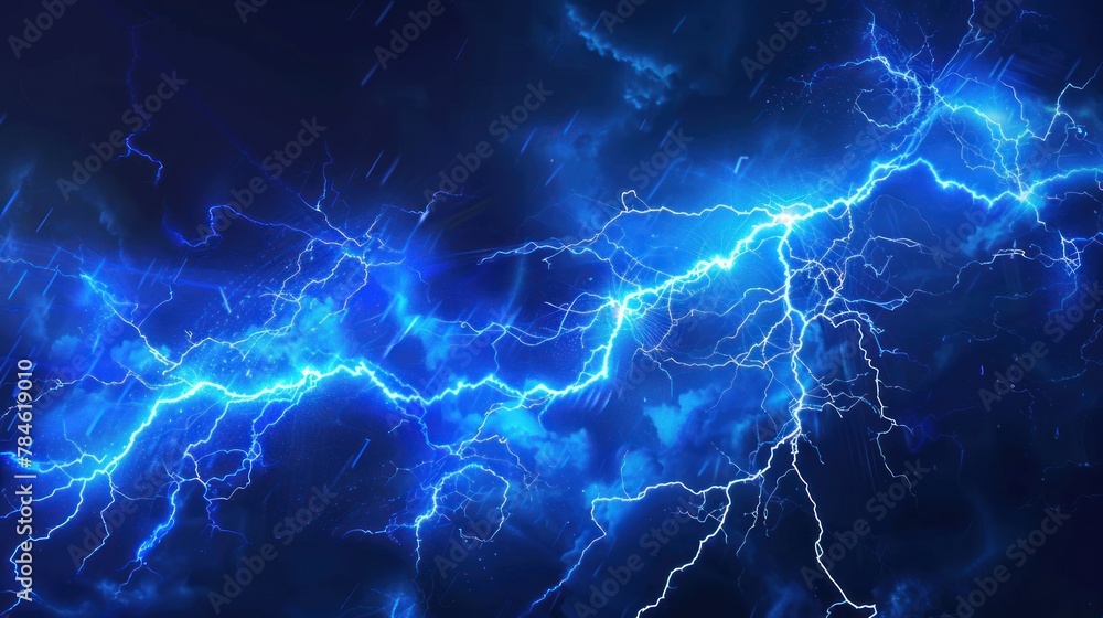 lightning . Blue lightning flash on black background. stormy weather lightning . Blue lightning flash on black background. stormy weather