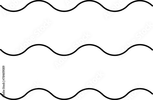 Water wave, sea wave. Wavy line set. Line water waves icon, sign vector. Zigzag line. Water logo, symbol or sign vector collection.