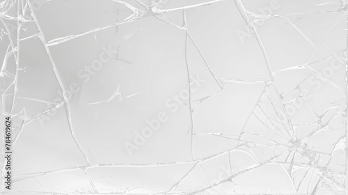 Bild auf Leinwand Broken glass on transparent background with lots of glass splinters and cracks
