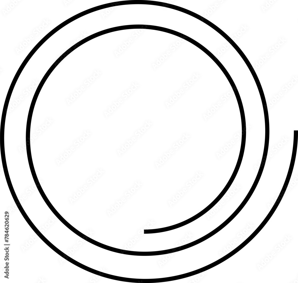 Set of spiral elements vector Set of spiral elements vector