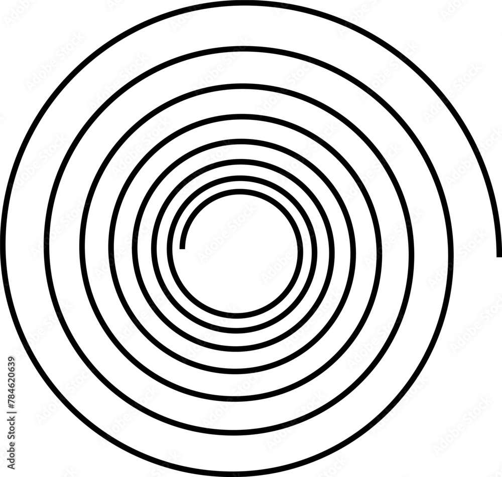 Set of spiral elements vector Set of spiral elements vector