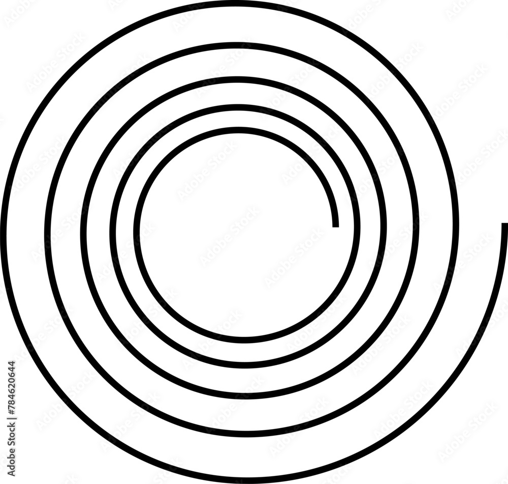 Set of spiral elements vector Set of spiral elements vector