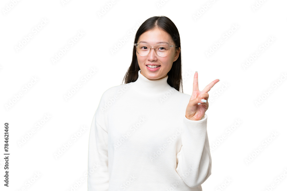 Young Asian woman over isolated background with surprise and shocked facial expression Young Asian woman over isolated background with surprise and shocked facial expression