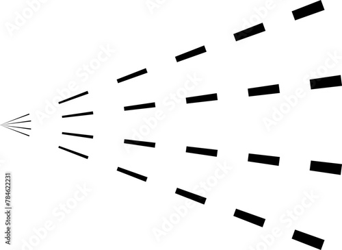 Spray vector icon. Spray icons set of water or air sprayer nozzle for paint aerosol or deodorant spray. Simple black spray cloud symbols - vector.