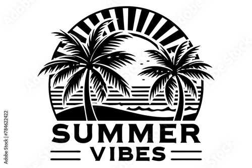 summer-vibes--poster-for-t-shirt-design vector illustration