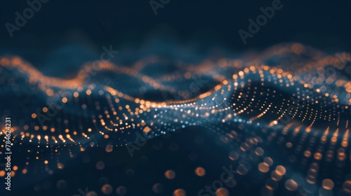 abstract background with connecting dots and lines. Connection structure. Science background. futuristic. photo