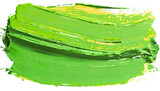 Abstract art of vibrant green brush strokes on a white background, png, burst of color and creativity.