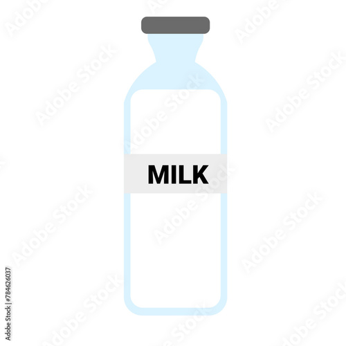Milk bottle Vector illustration isolated on white background