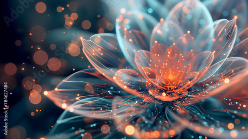 Flower generated by artificial intelligence concept art