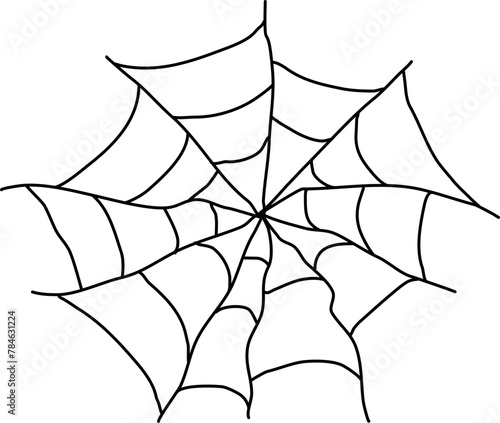 Spiderweb - linear drawing, silhouette, halloween vector graphics, magic, witchcraft - Icon - ideal for card, cricut, sublimation, scrapbooking, sticker, party
