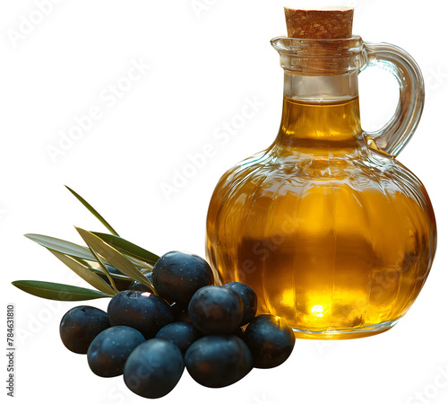 Olive oil bottle on a transparent background (ID: 784631810)