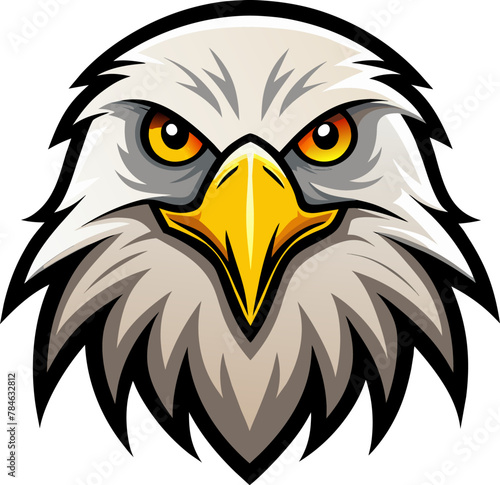 eagle head mascot esport logo design vector illustration