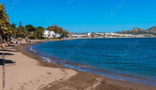 View of the beach in Falaraki  Rhodes