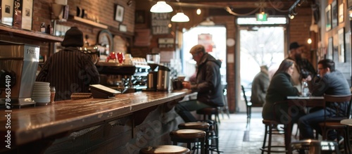 Local patrons gather for daily coffee rituals, sipping espresso and engaging in lively conversation.  © Tor Gilje