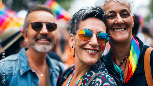 Pride Diversity Rally with Middle-Aged Participants 