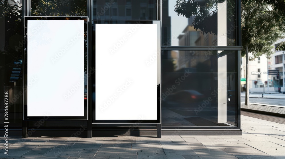 billboard on city street