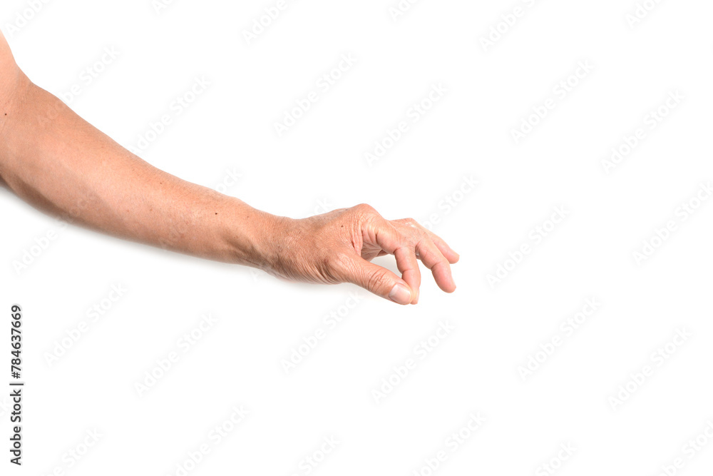Empty hand holding isolated on the white background, with clipping path. Empty hand holding isolated on the white background, with clipping path.