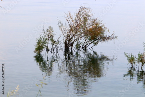 Lake Kinneret. The lake's coastline is the lowest landmass on Earth