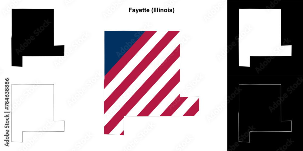 Fayette County (Illinois) outline map set Fayette County (Illinois) outline map set