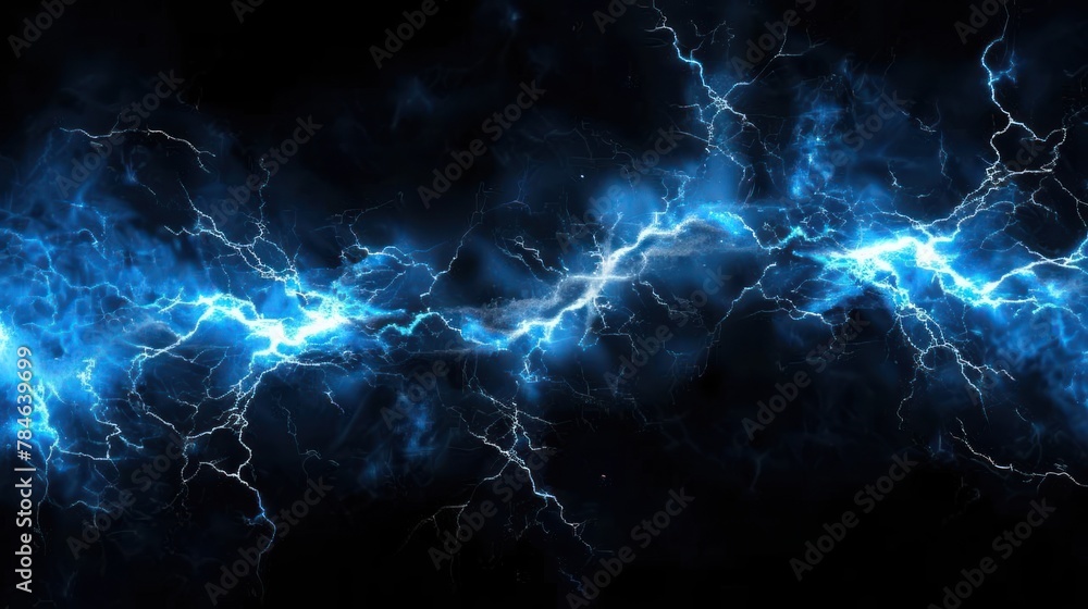 lightning . Blue lightning flash on black background. stormy weather lightning . Blue lightning flash on black background. stormy weather