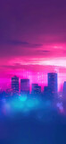 Futuristic City Holographic Background View, Amazing and simple wallpaper, for mobile