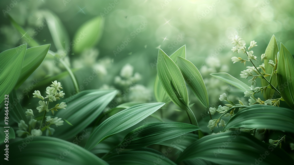 Obraz premium abstract green leaf texture nature background 