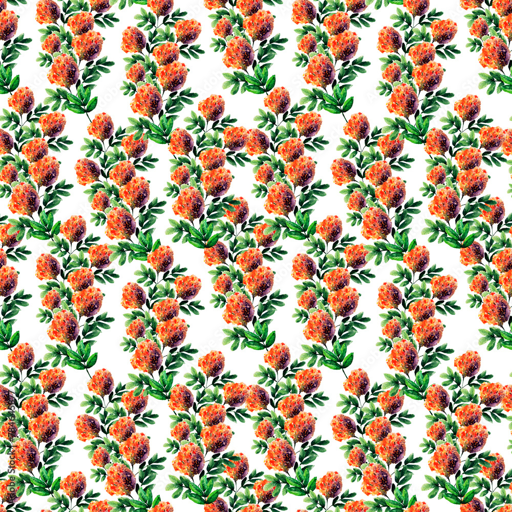 Watercolor seamless pattern Spring flowers Watercolor seamless pattern Spring flowers