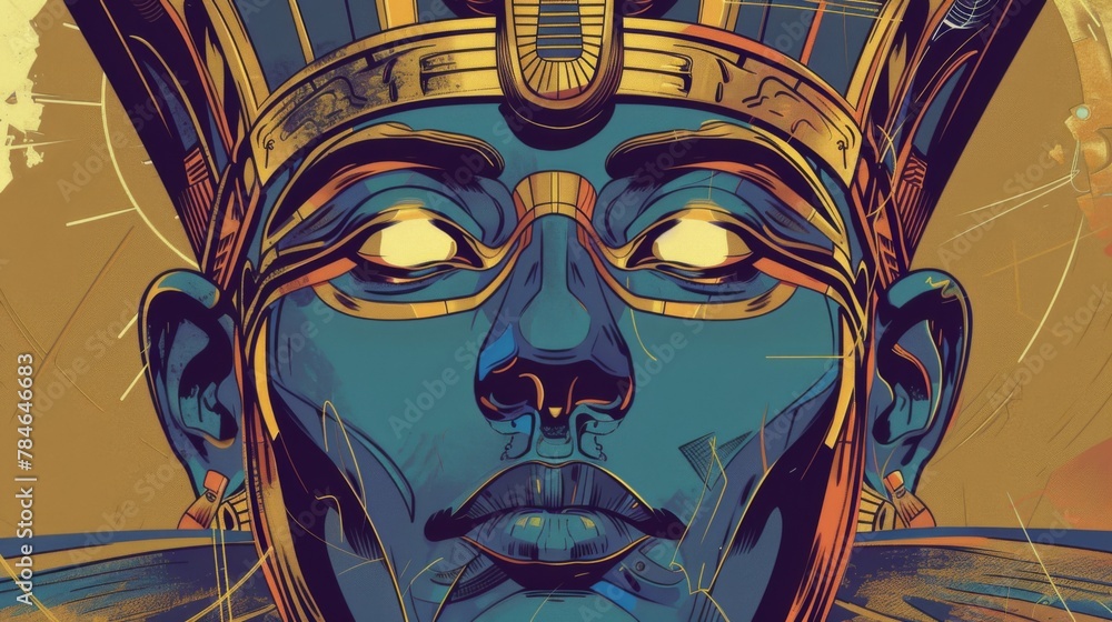Amun Ra Egyptian pharaoh god drawing painting art wallpaper background Amun Ra Egyptian pharaoh god drawing painting art wallpaper background