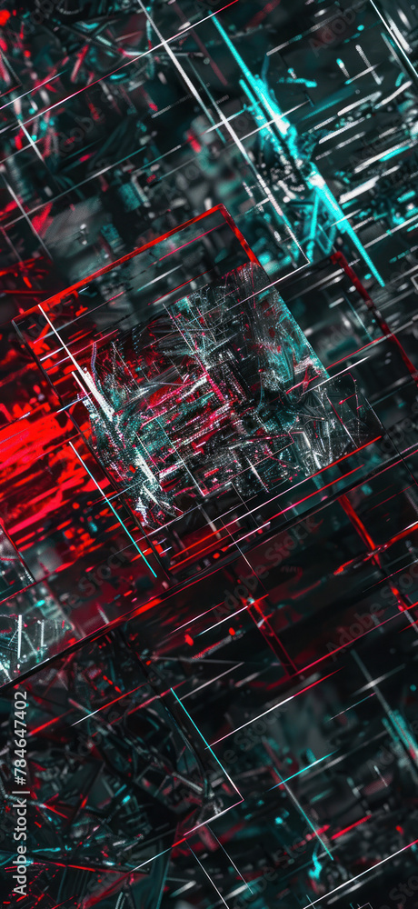Cybernetic Grid Abstraction View, Amazing and simple wallpaper, for mobile