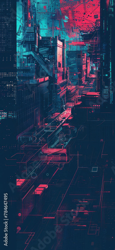 Futuristic Glitched Cybernetics Wallpaper., Amazing and simple wallpaper, for mobile