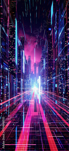Datastream Glitched Background Mobile Wallpaper, Amazing and simple wallpaper, for mobile © Dolgren