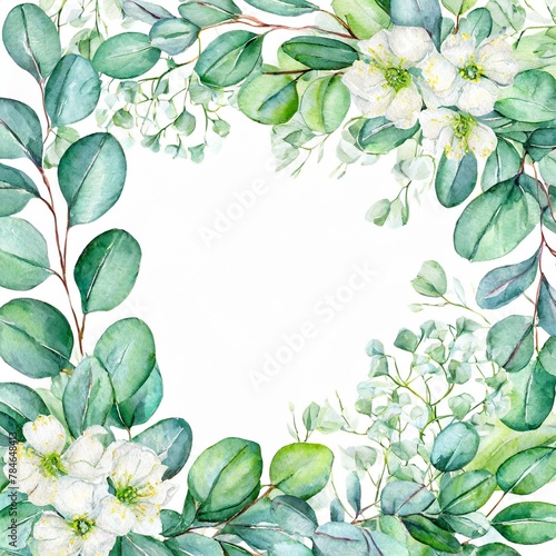 Ślubna ramka kwiatowa