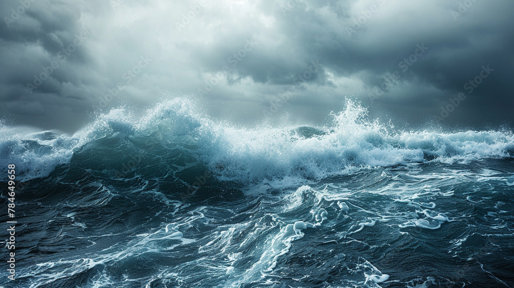 storm over the sea with crashing dramatic waves storm over the sea with crashing dramatic waves