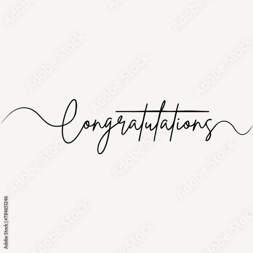 Congratulations! Celebratory Greeting on a Textured White Background with Elegant Blue Script Font