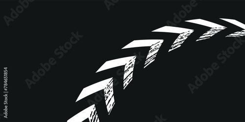 Auto tire tread grunge element. Car and motorcycle tire pattern, wheel tire tread track. Black tire print.