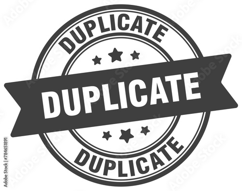duplicate stamp. duplicate label on transparent background. round sign
