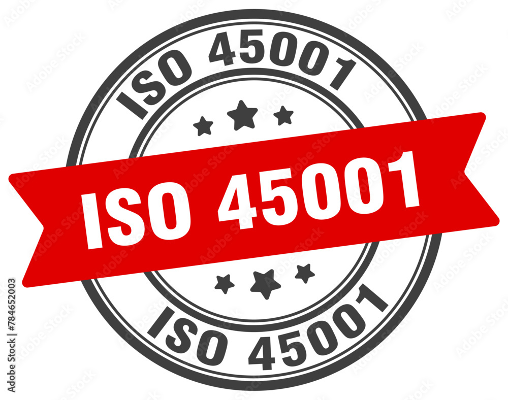 iso 45001 stamp. iso 45001 label on transparent background. round sign iso 45001 stamp. iso 45001 label on transparent background. round sign